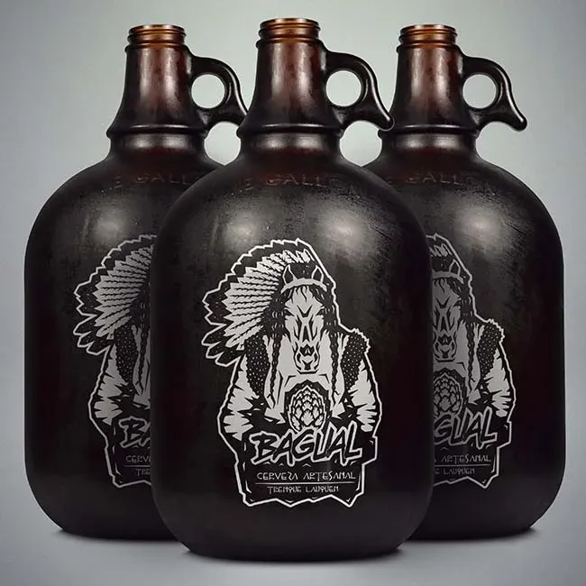 Diseño de growler con ilustración - Diseñador Gráfico Agustin Moran - Argentina